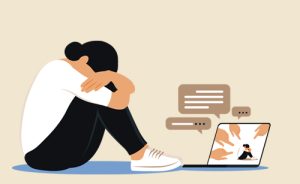 Malicious content created and/or sent out by a member of the school community using an online social media platform